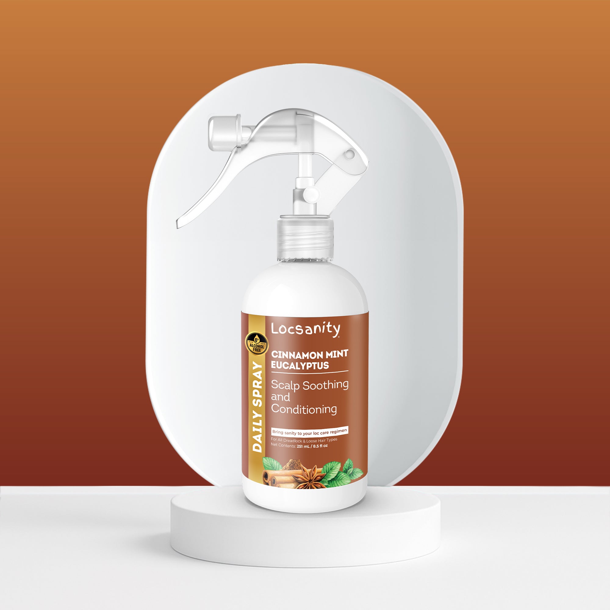 cinnamon plant spray Locsanity Cinnamon Mint Eucalyptus Scalp Soothing & Conditioning Spray