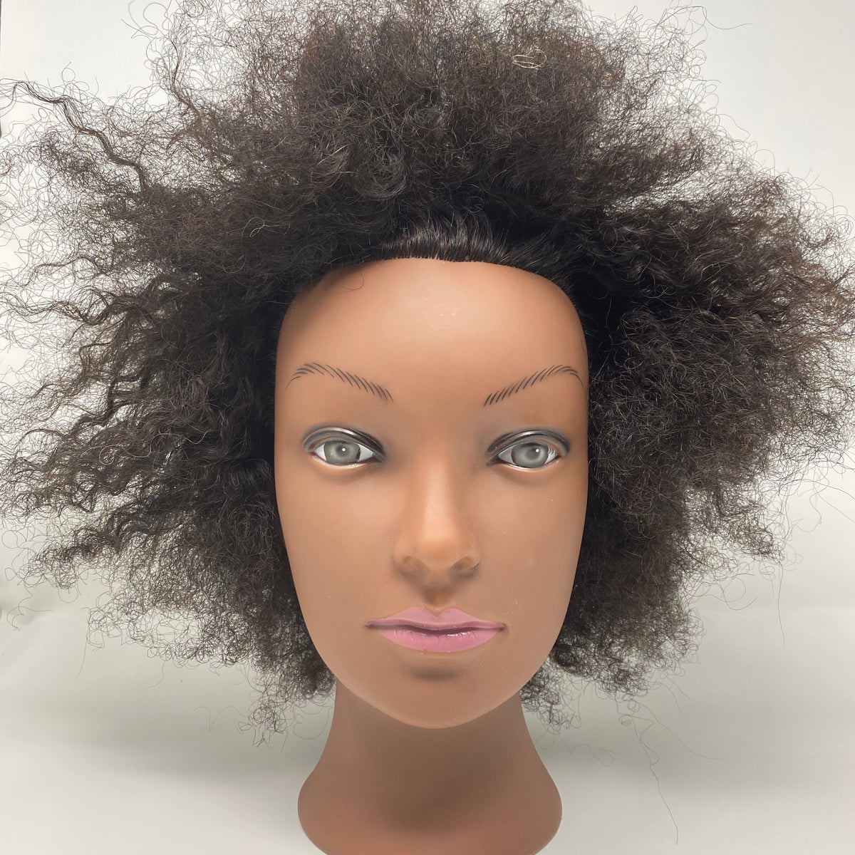 Afro Kinky Training Mannequin Head 100% Human Hair 6