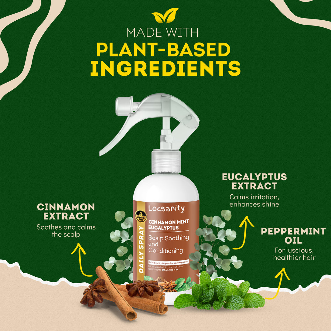 cinnamon spray for plants Locsanity Cinnamon Mint Eucalyptus Scalp Soothing & Conditioning Spray