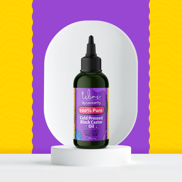 Locsanity Wini Pure 100% Cold Pressed Jamaican Black Castor Oil For Hair and Skin, 4 Fl Oz