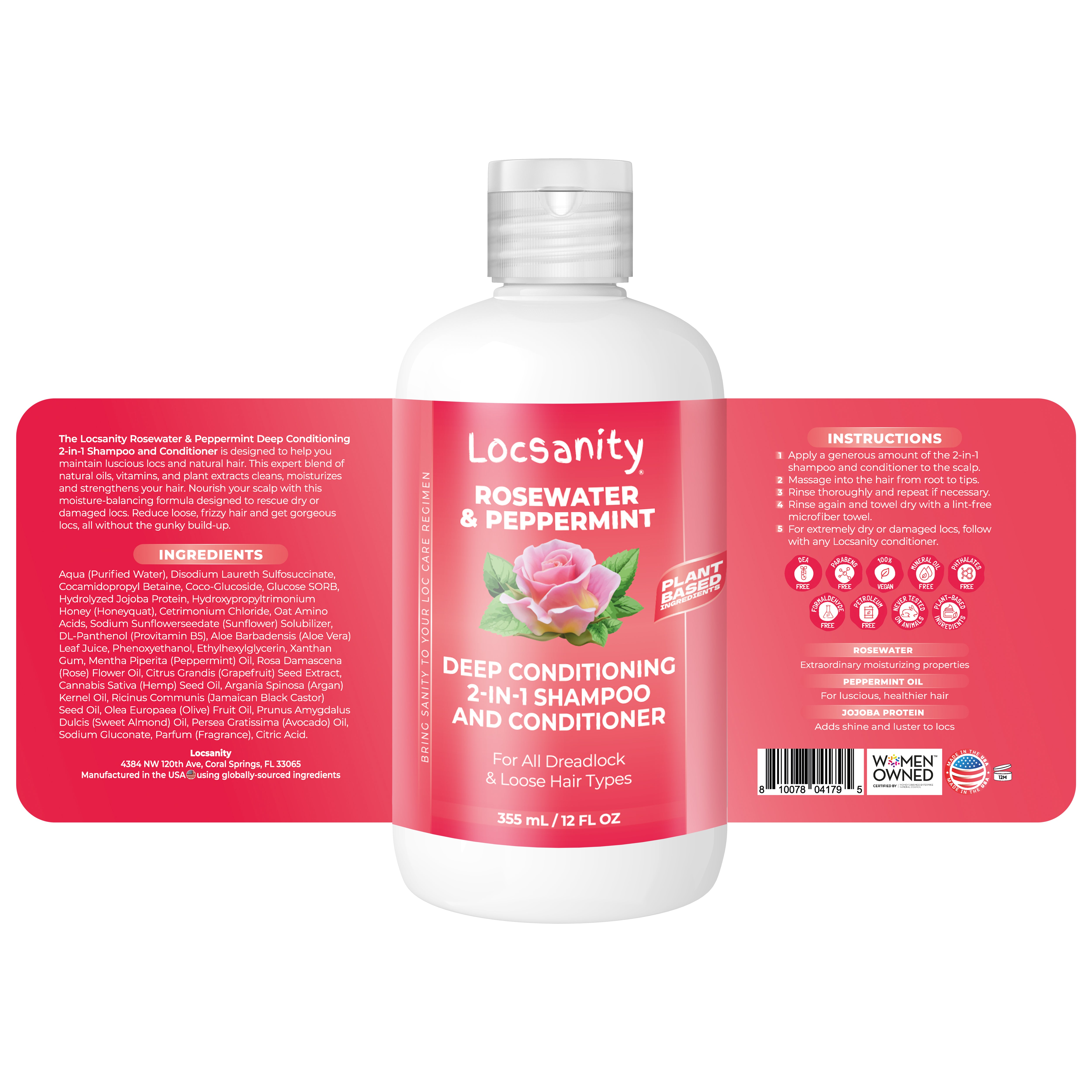 Rosewater and Peppermint Moisturizing, Conditioning and Nourishing