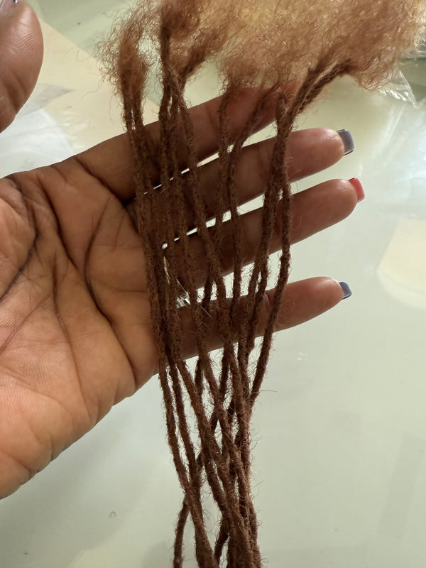 200 Ready-to-Install #30 Loc Extensions - 10" Microloc/Sisterlock Style Handmade 100% Real Human Hair Locs .2cm (1/8") Microlock Sized With Curly Ends