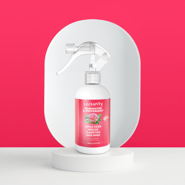 Locsanity Rosewater Peppermint Apple Cider Vinegar Clarifying Hair Rinse Detox 8oz