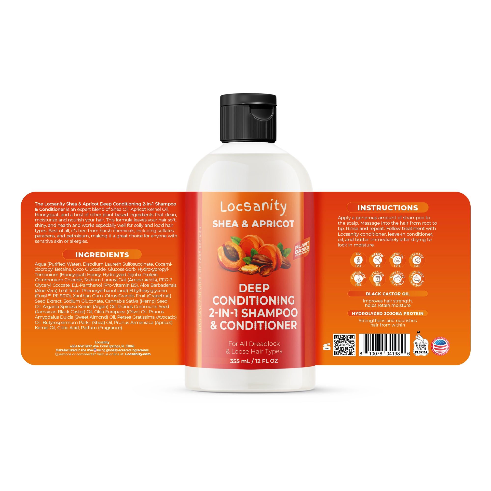 SCOTCH ORANGE SHAMPOO 2個入り Locsanity Shea Apricot Loose Natural 2-1 Moisturizing and Nourishing S