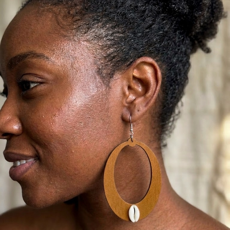 The Empress Cowrie Hoop Earrings – Locsanity