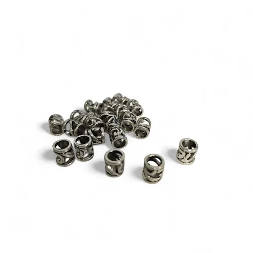 20 Piece Antique Silver Tibetan Style Zinc Alloy Rondelle Medium Dreadlocks