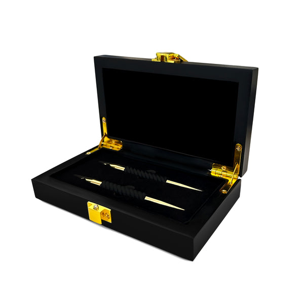 Locsanity Interlocking Dual Ended Dreadlock Loc Tool Sisterlocks ™, Microlocks, Small Locs and Medium Locs Redesigned Metal 24ct Gold Plated (Double Pack)