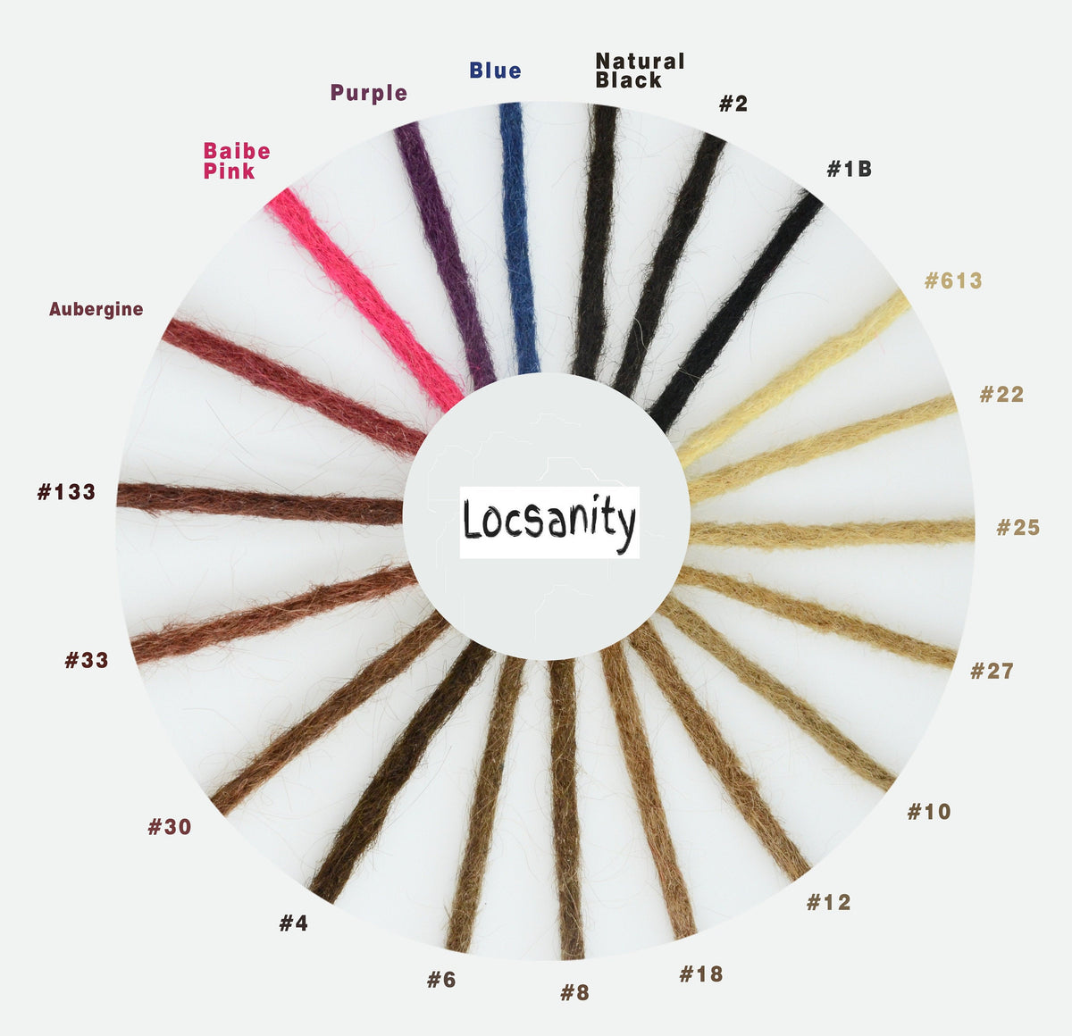 100% Human Hair Afro Kinky Dreadlocks Extensions Handmade Medium 1/4" Width Pencil Sized Various Lengths - 25 LOCS