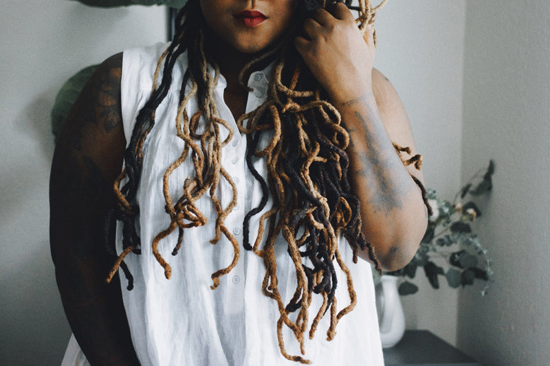 100% Human Hair Dreadlocks Extensions Handmade Medium 1/4" Width Pencil Sized Various Lengths With or Without Blonde or Red Tips - 100 LOCS - Locsanity