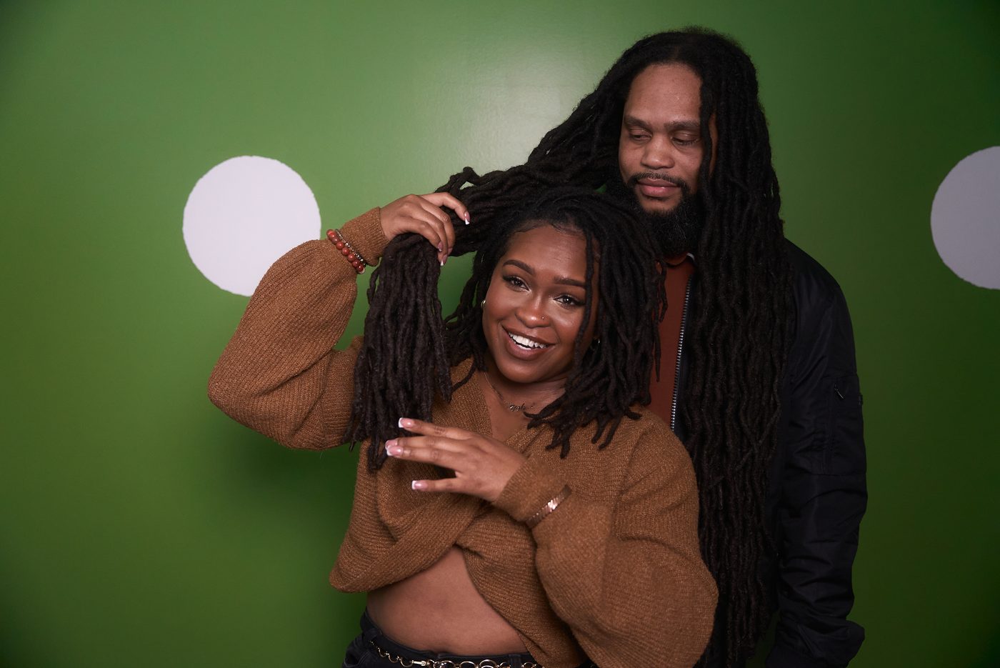 Couple with healthy locs